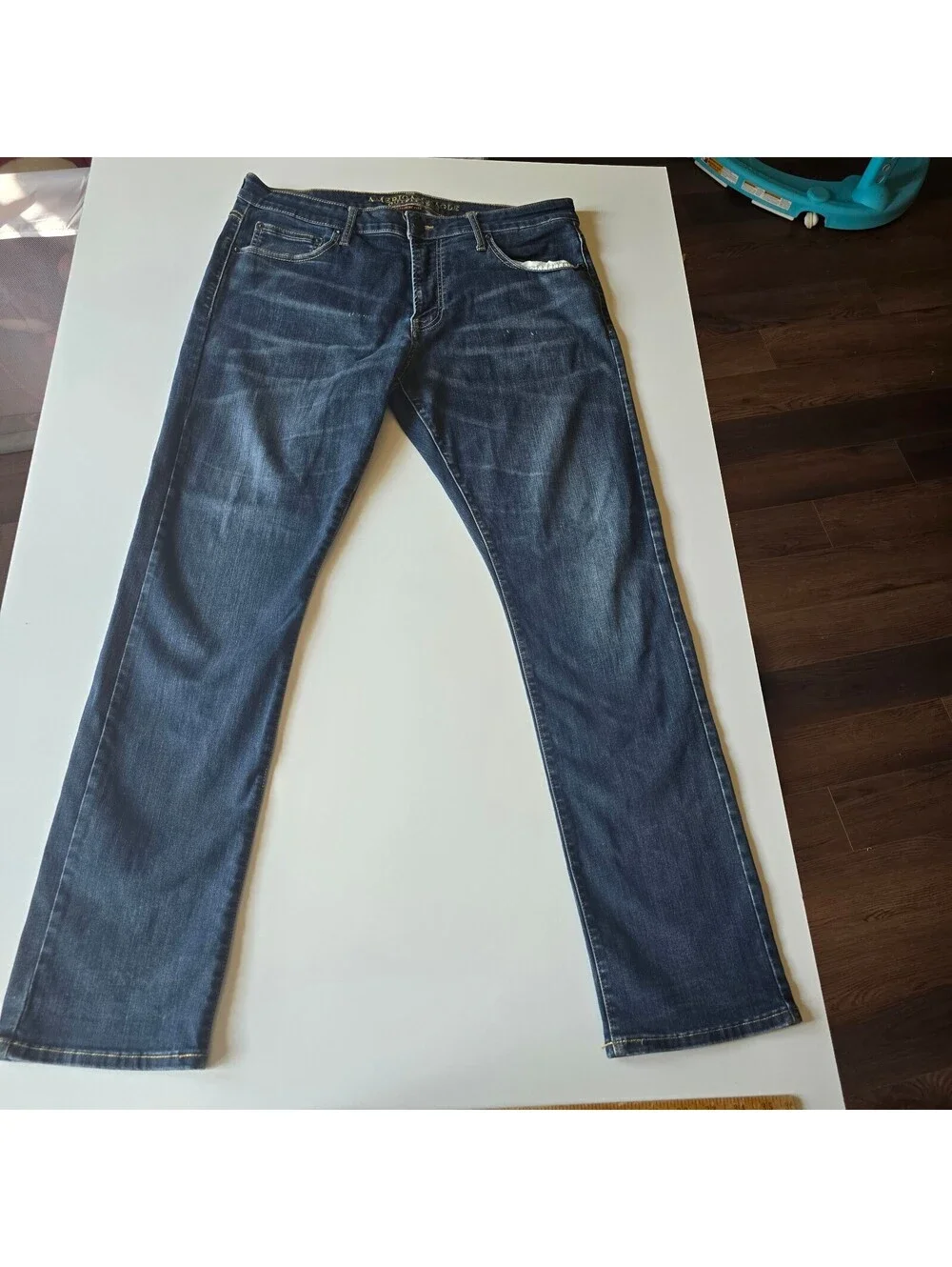 American Eagle Mens Jeans 34x32 Dark Wash Straight Stretch Denim